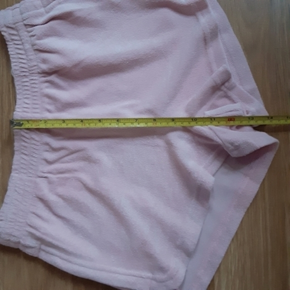 NWT Frank‎ and Oak Plush terry organic cotton retro shorts,light pink,S - Picture 7 of 16